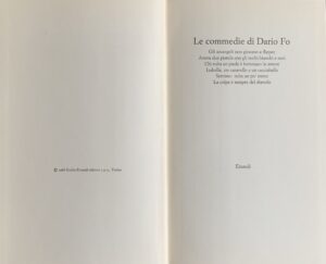 Fo, Dario - Le commedie   [Einaudi Torino, 1966] - immagine 3