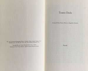 Morteo, Gian Renzo e Simonis, Ippolito (a cura di) - Teatro Dada   [Einaudi Torino, 1969] - immagine 3