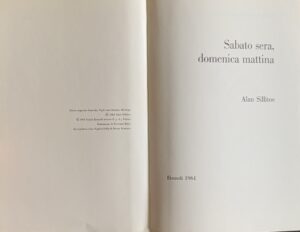 Sillitoe, Alan - Sabato sera, domenica mattina   [Einaudi Torino, 1961] - immagine 3