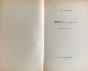 Govoni, Corrado - Antologia poetica 1903-1953   [Sansoni Firenze, 1953] - immagine 3