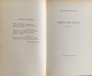Brignetti, Raffaello - Morte per acqua. Racconti   [Sansoni Firenze, 1952] - immagine 3