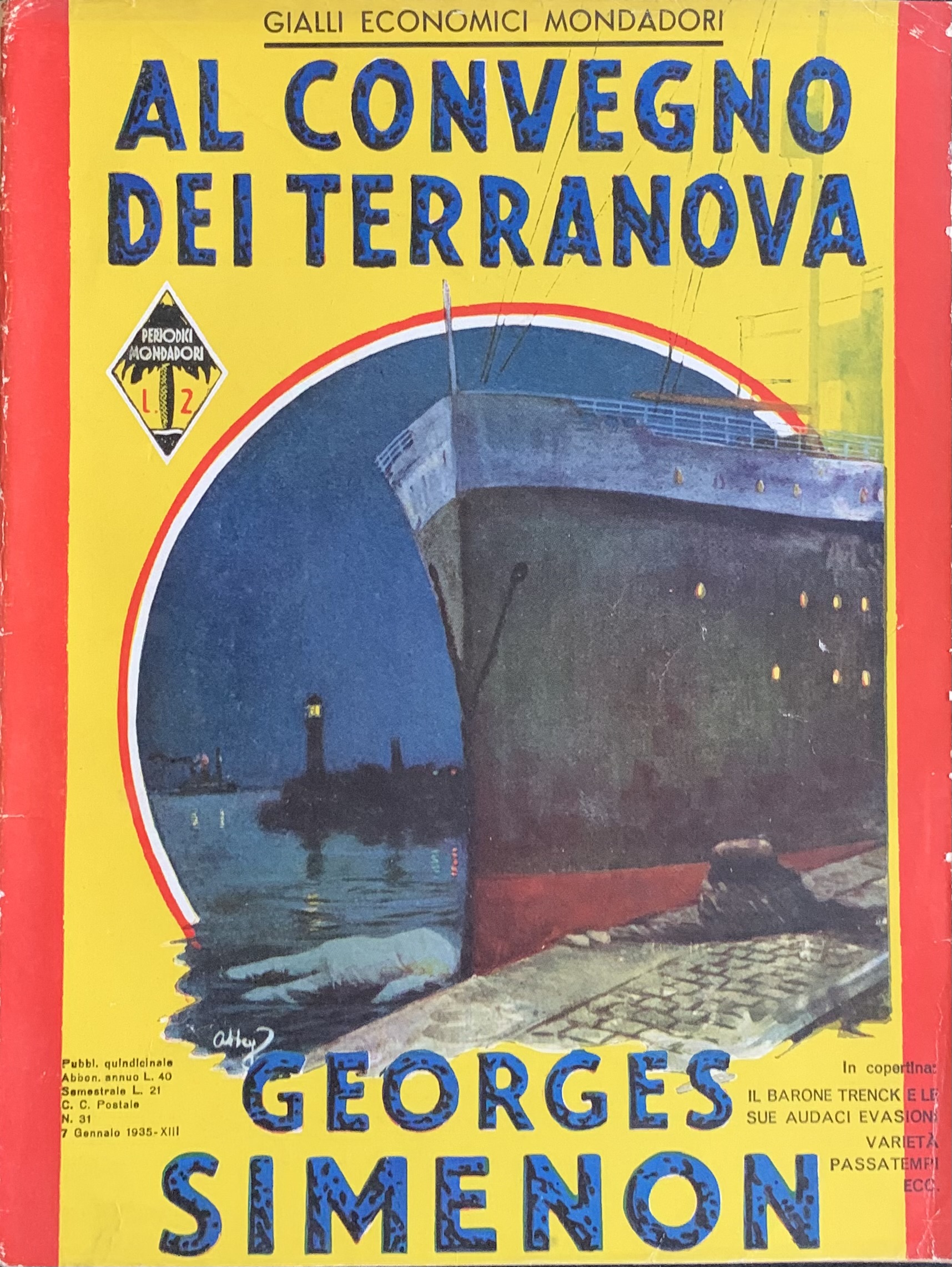 Simenon, Georges - Al convegno dei Terranova   [Mondadori Milano, 1935] - immagine 1