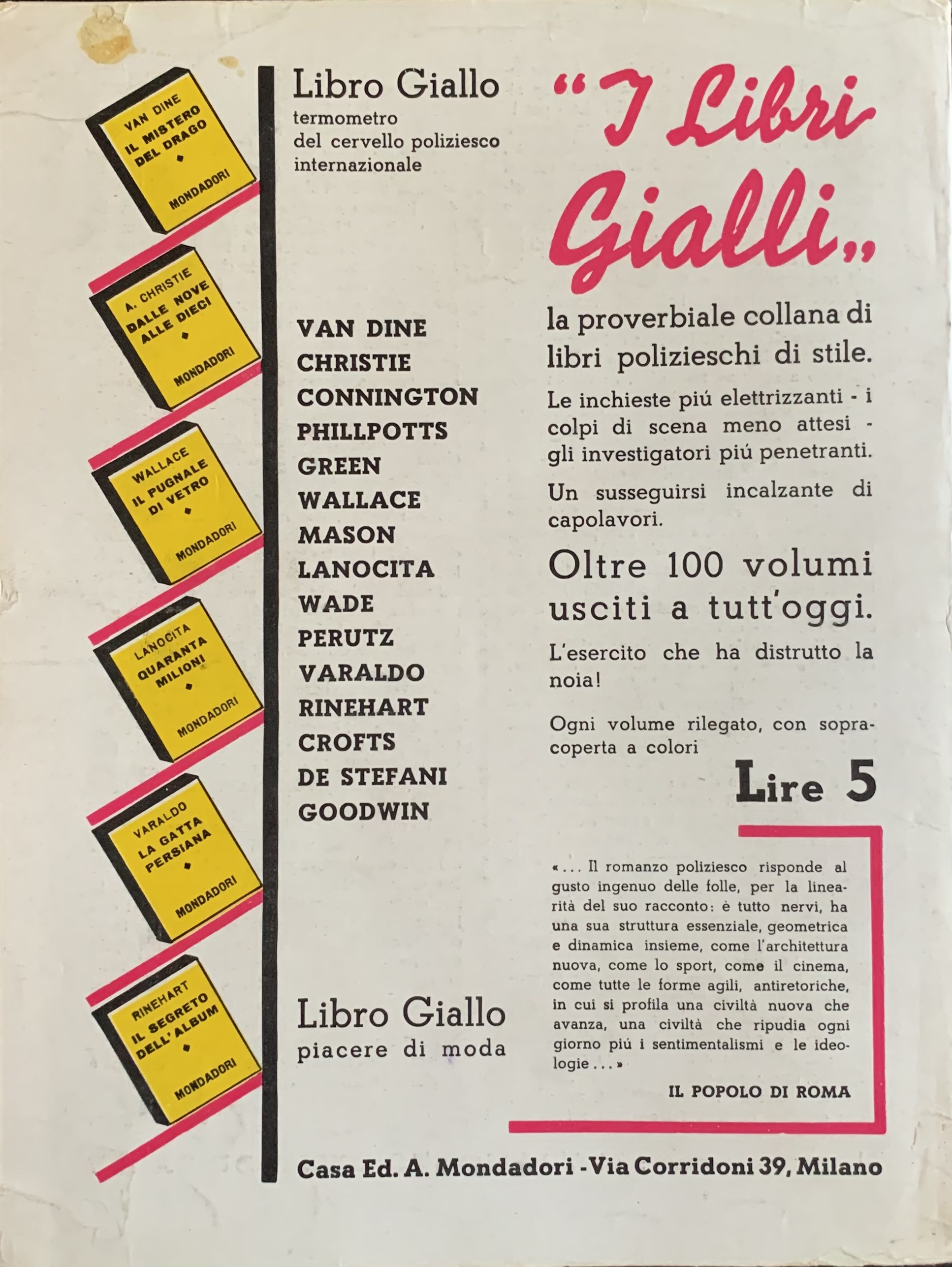 Simenon, Georges - Al convegno dei Terranova   [Mondadori Milano, 1935] - immagine 2