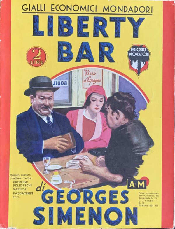 Simenon, Georges - Liberty Bar   [Mondadori Milano, 1934]