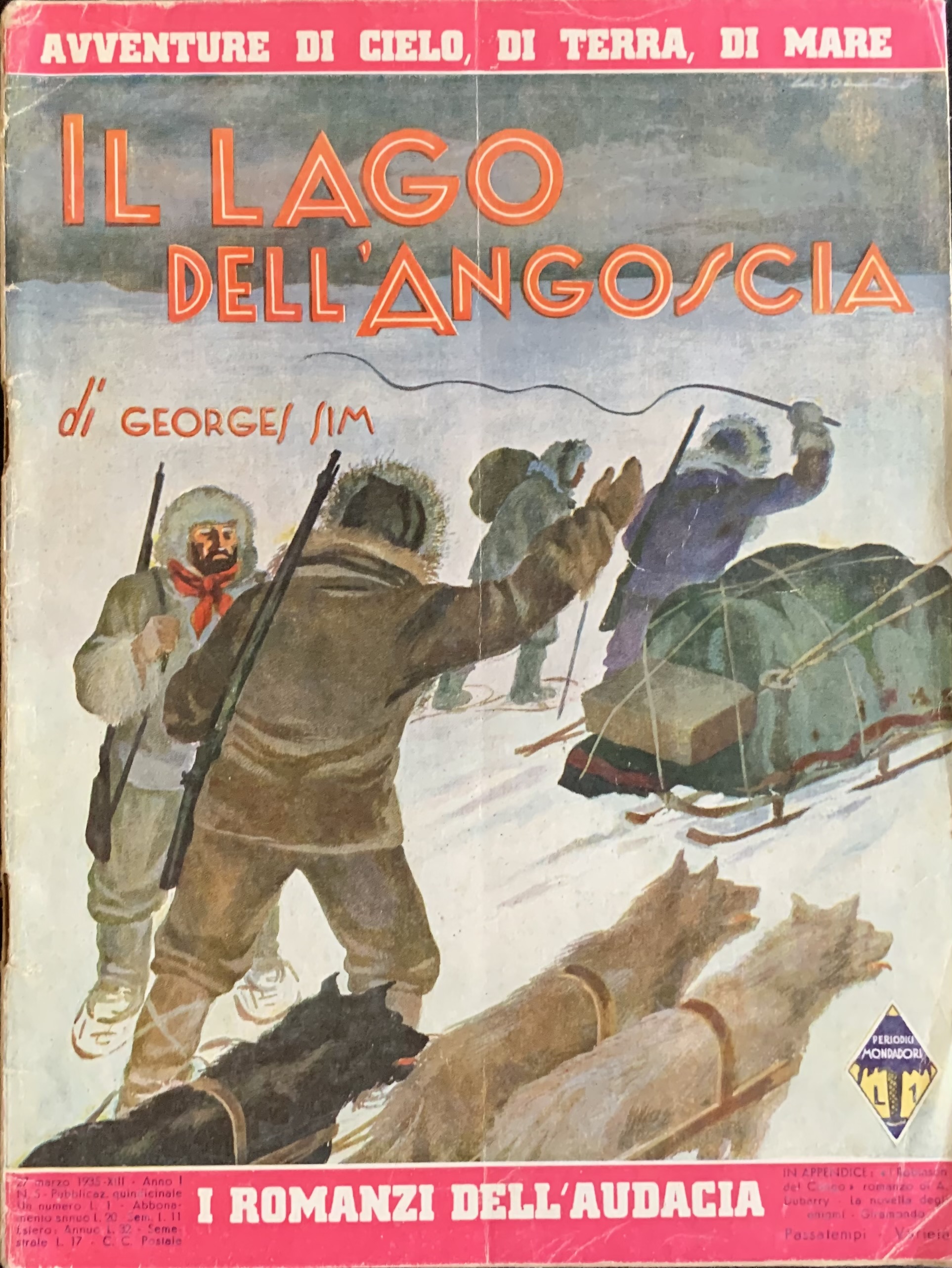 Sim, Georges (Simenon, Georges) - Il lago dell'angoscia   [Mondadori Milano, 1935] - immagine 1