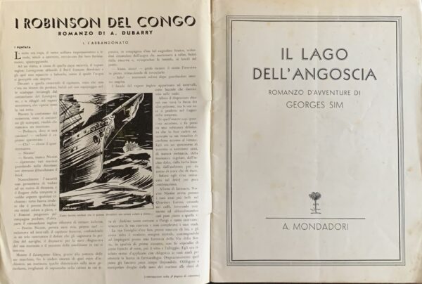 Sim, Georges (Simenon, Georges) - Il lago dell'angoscia   [Mondadori Milano, 1935]