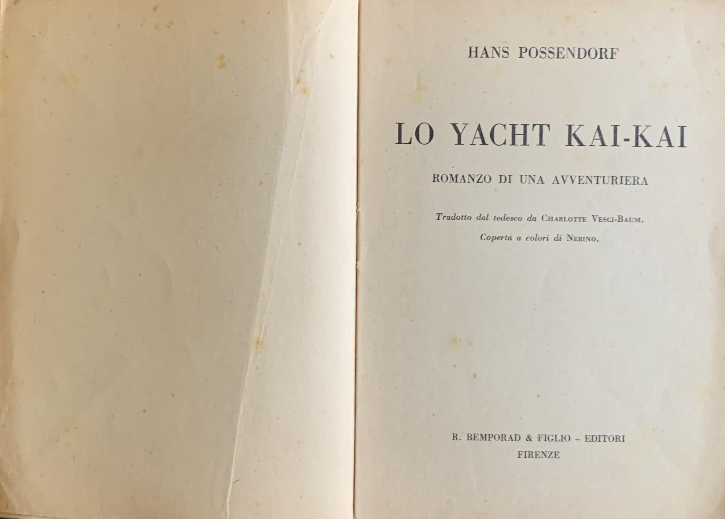 Possendorf, Hans - Lo Yacht Kai-Kai   [Bemporad Firenze, 1931] - immagine 3