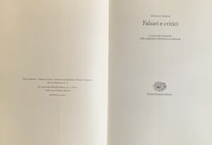 Grafton, Anthony - Falsari e critici. Creatività e finzione nella tradizione letteraria occidentale   [Einaudi Torino, 1996] - immagine 3