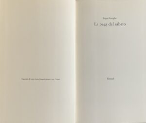 Fenoglio, Beppe - La paga del sabato   [Einaudi Torino, 1969] - immagine 3