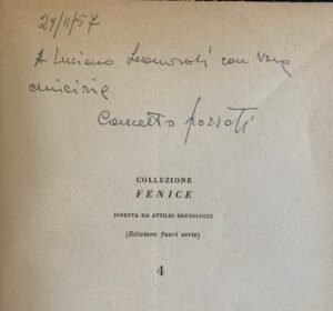(Autografo di Concetto Pozzati) Eliot, Thomas Stearns - Poesie   [Guanda Parma, 1955] - immagine 4