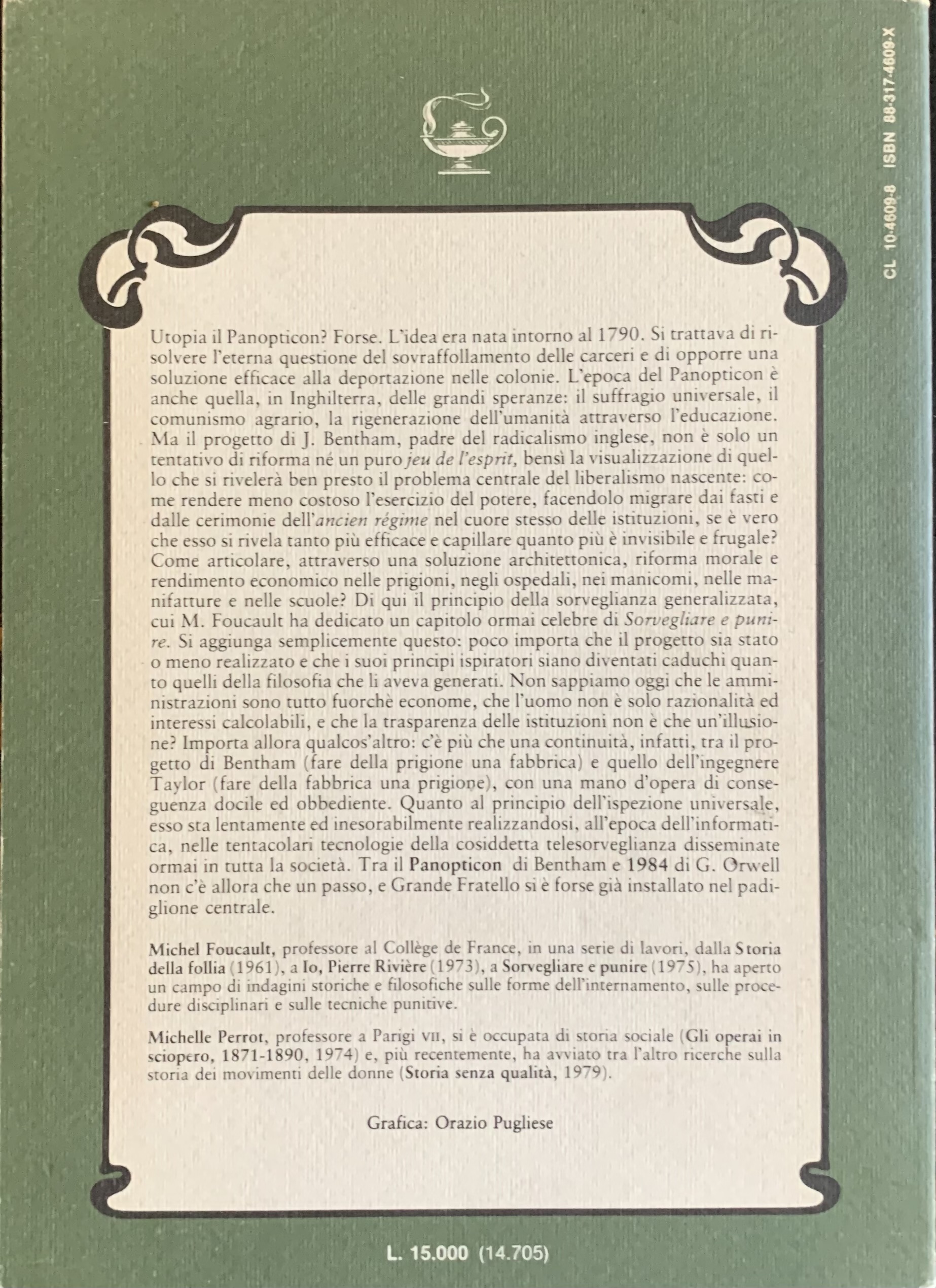 Bentham, Jeremy - Panopticon ovvero La casa d'ispezione   [Marsilio Venezia, 1983] - immagine 2
