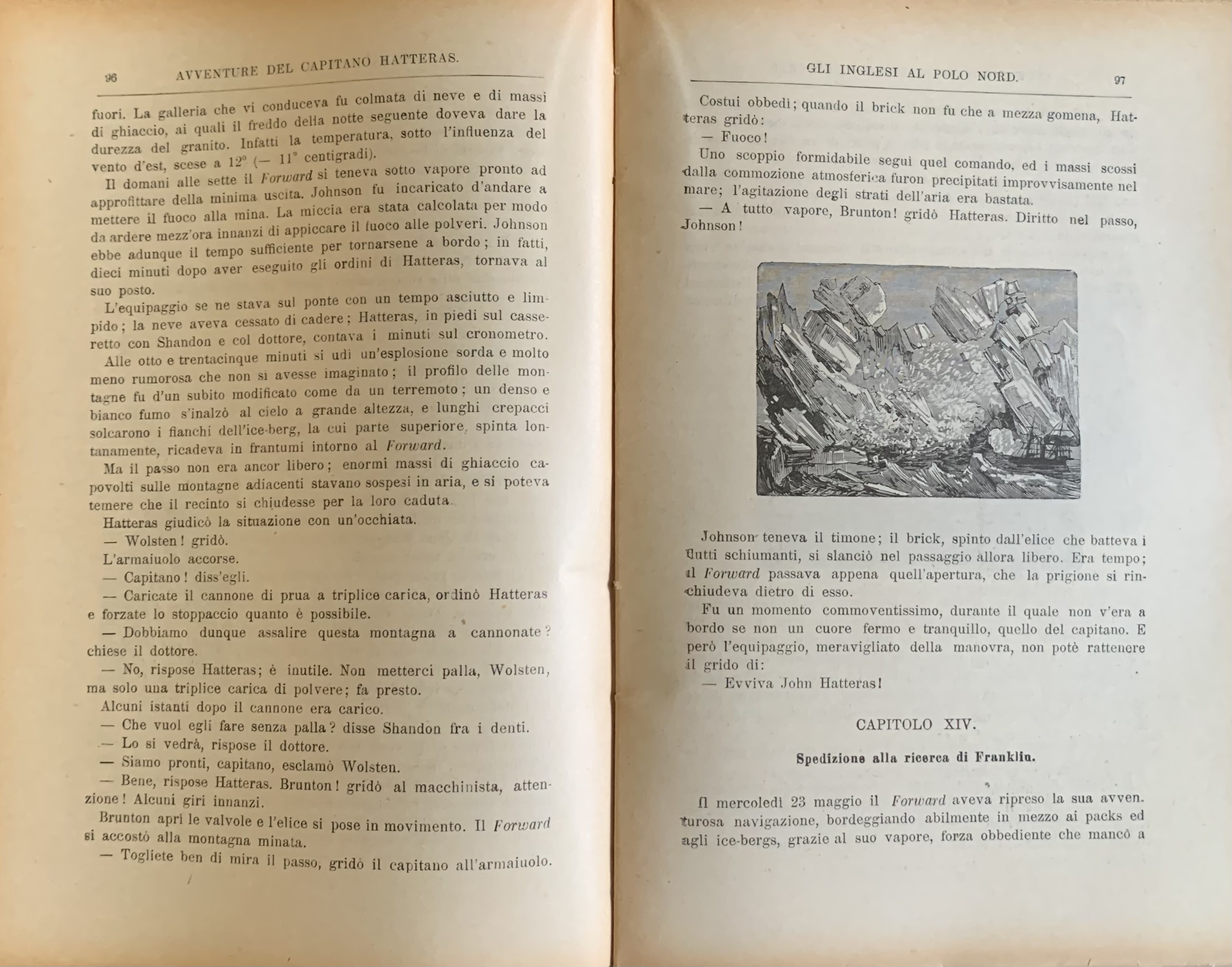 Verne, Giulio - Avventure del Capitano Hatteras   [Sonzogno Milano, 1929] - immagine 4