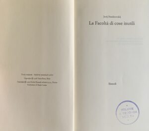 Dombrovskij, Jurij - La facoltà di cose inutili   [Einaudi Torino, 1979] - immagine 3