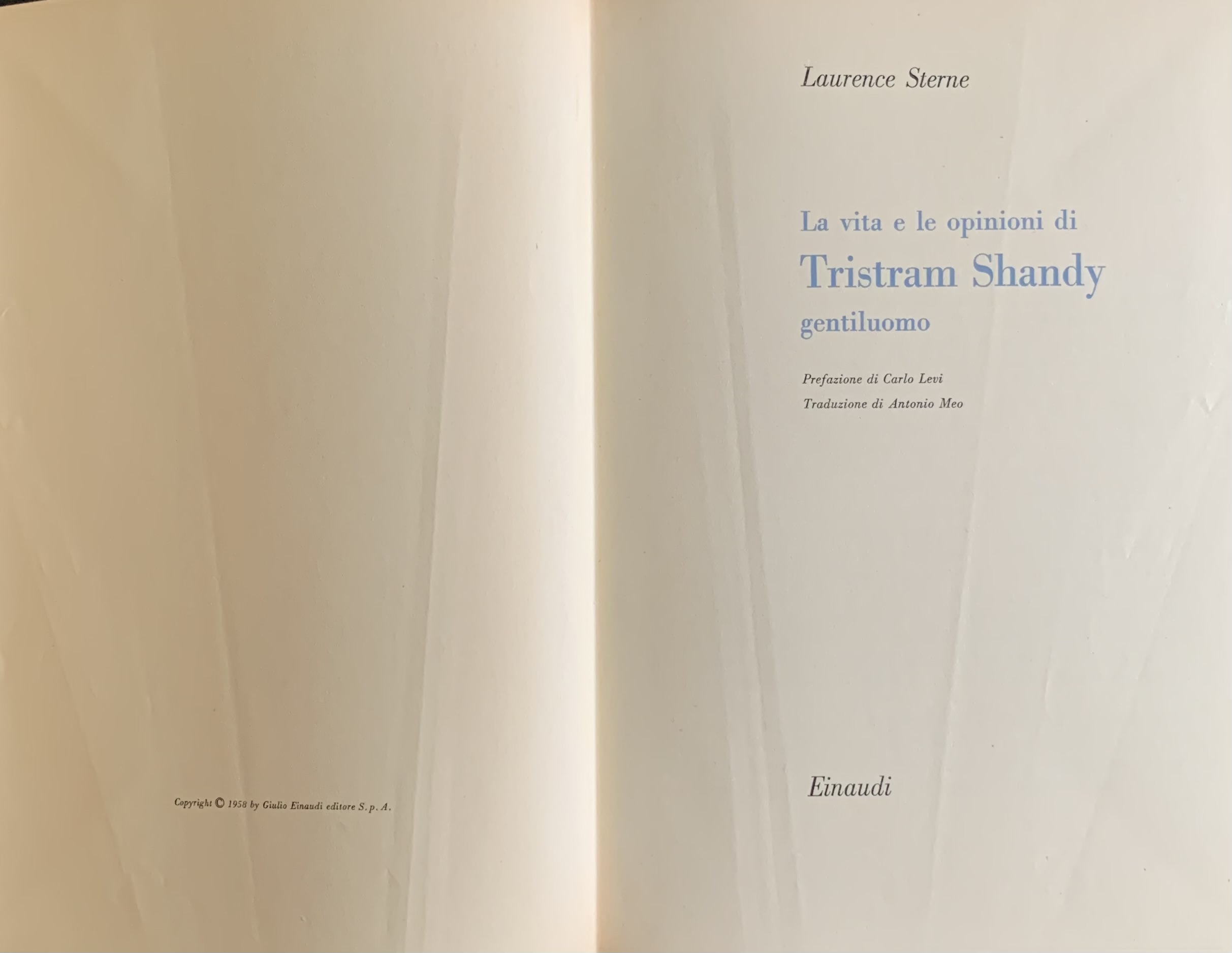 Sterne, Laurence - La vita e le opinioni di Tristram Shandy gentiluomo   [Einaudi Torino, 1958] - immagine 3