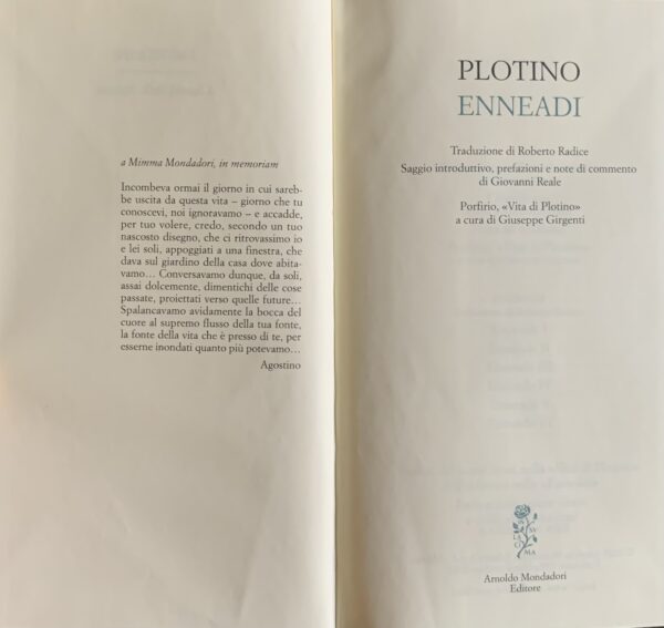 Plotino - Enneadi   [Mondadori Milano, 2002]