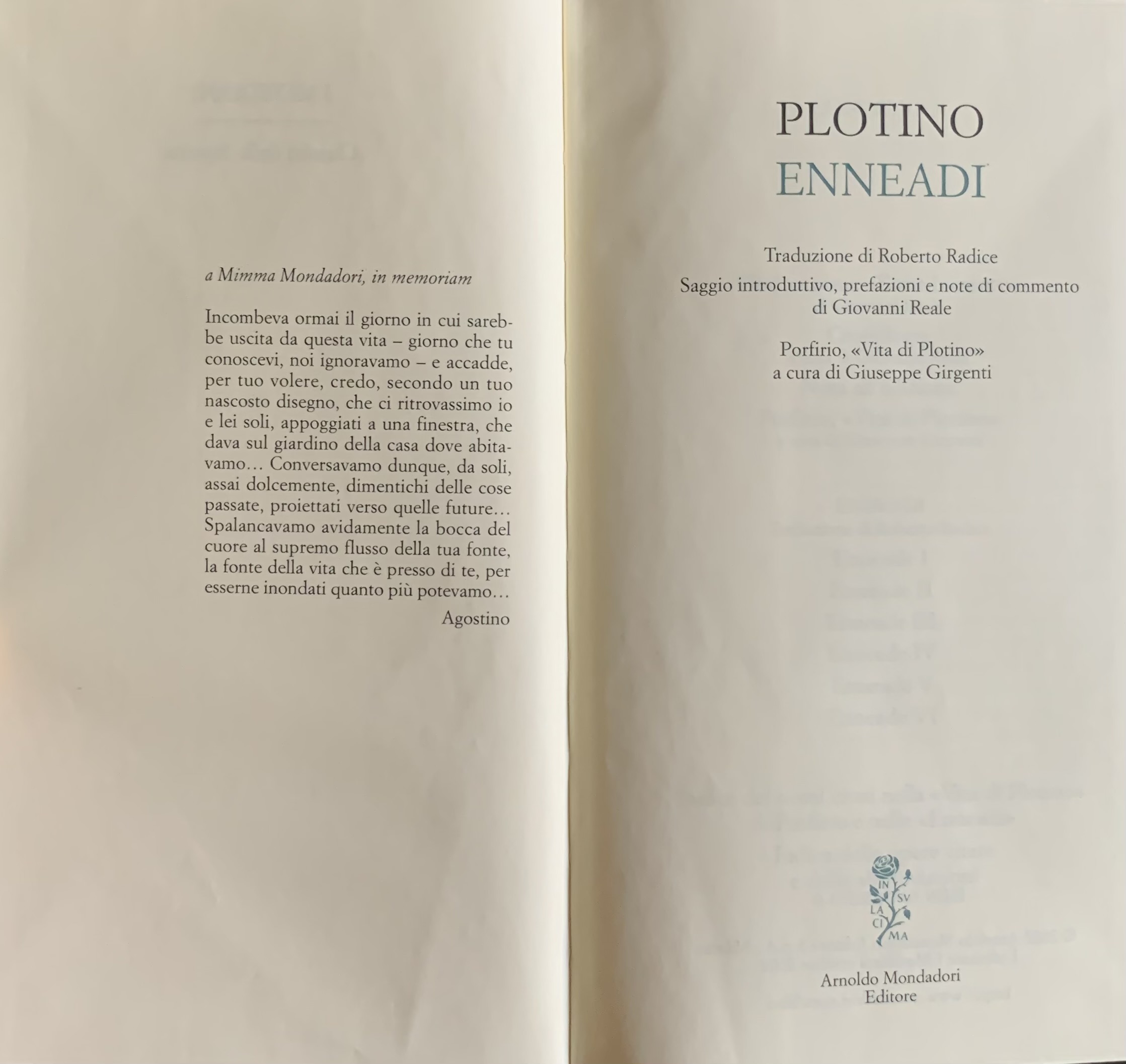 Plotino - Enneadi   [Mondadori Milano, 2002] - immagine 3