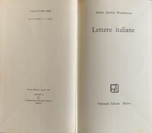 Winckelmann, Johann Joachim - Lettere italiane   [Feltrinelli Milano, 1961] - immagine 4
