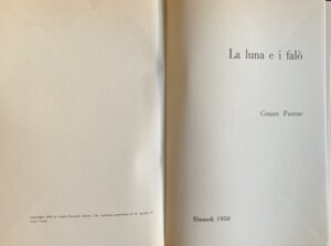 Pavese, Cesare - La luna e i falò   [Einaudi Torino, 1950] - immagine 3