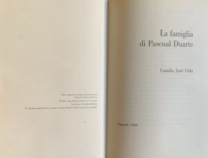 Cela, Camilo José - La famiglia di Pascual Duarte   [Einaudi Torino, 1960] - immagine 3