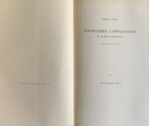 Nievo, Ippolito - Novelliere campagnuolo e altri racconti   [Einaudi Torino, 1956] - immagine 4