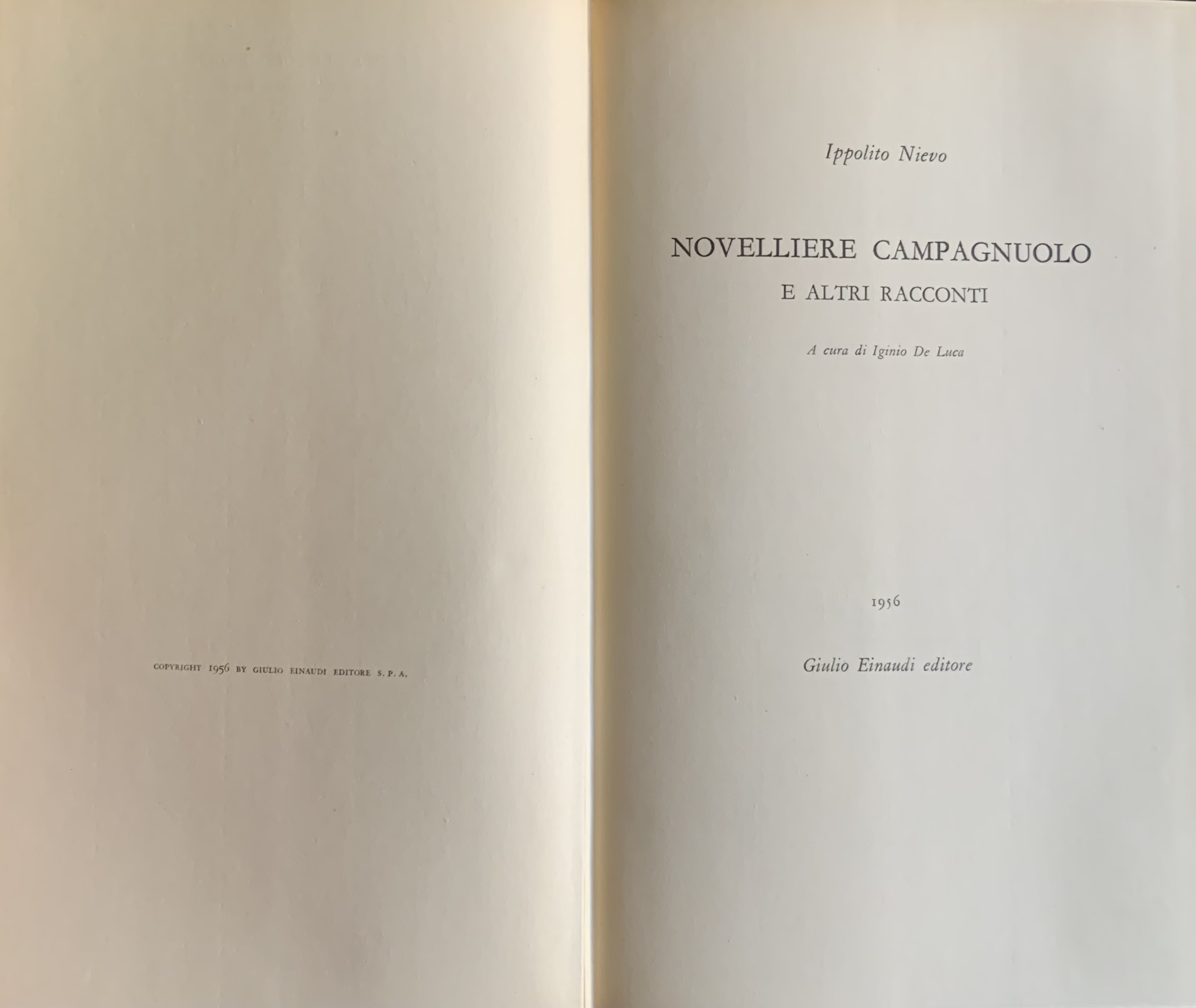 Nievo, Ippolito - Novelliere campagnuolo e altri racconti   [Einaudi Torino, 1956] - immagine 4