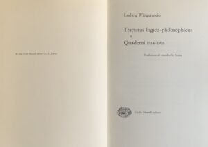 Wittgenstein, Ludwig - Tractatus logico-philosophicus e Quaderni 1914-1916   [Einaudi Torino, 1964] - immagine 3