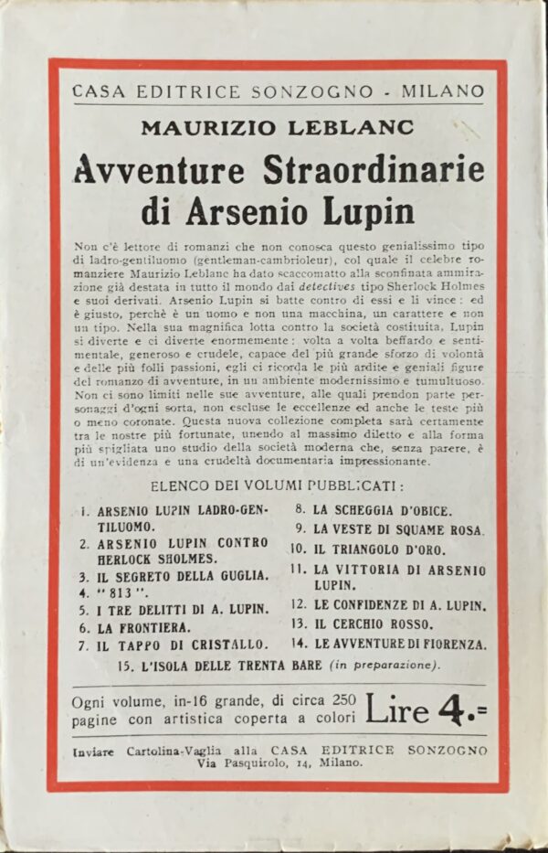 Leblanc, Maurice - Il segreto della guglia   [Sonzogno Milano, 1921]