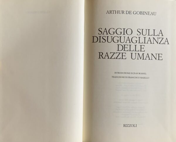 De Gobineau, Arthur - Saggio sulla disuguaglianza delle razze umane   [Rizzoli Milano, 1997]