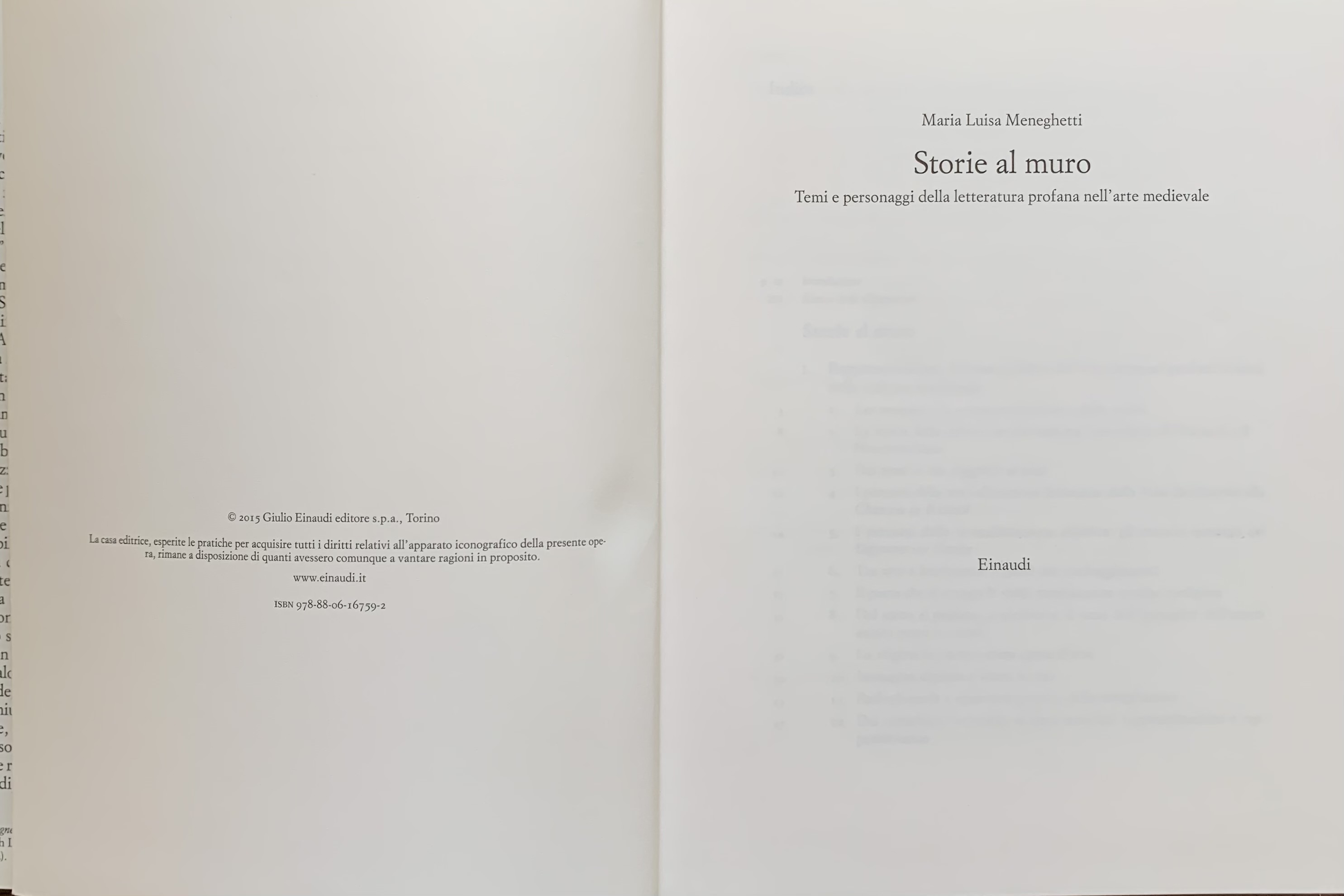 Meneghetti, Maria Luisa - Storie al muro. Temi e personaggi della letteratura profana nell'arte medievale   [Einaudi Torino, 2015] - immagine 3