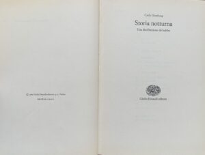 Ginzburg, Carlo - Storia notturna. Una decifrazione del sabba   [Einaudi Torino, 1989] - immagine 3