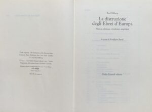Hilberg, Raul - La distruzione degli Ebrei d'Europa   [Einaudi Torino, 1999] - immagine 3