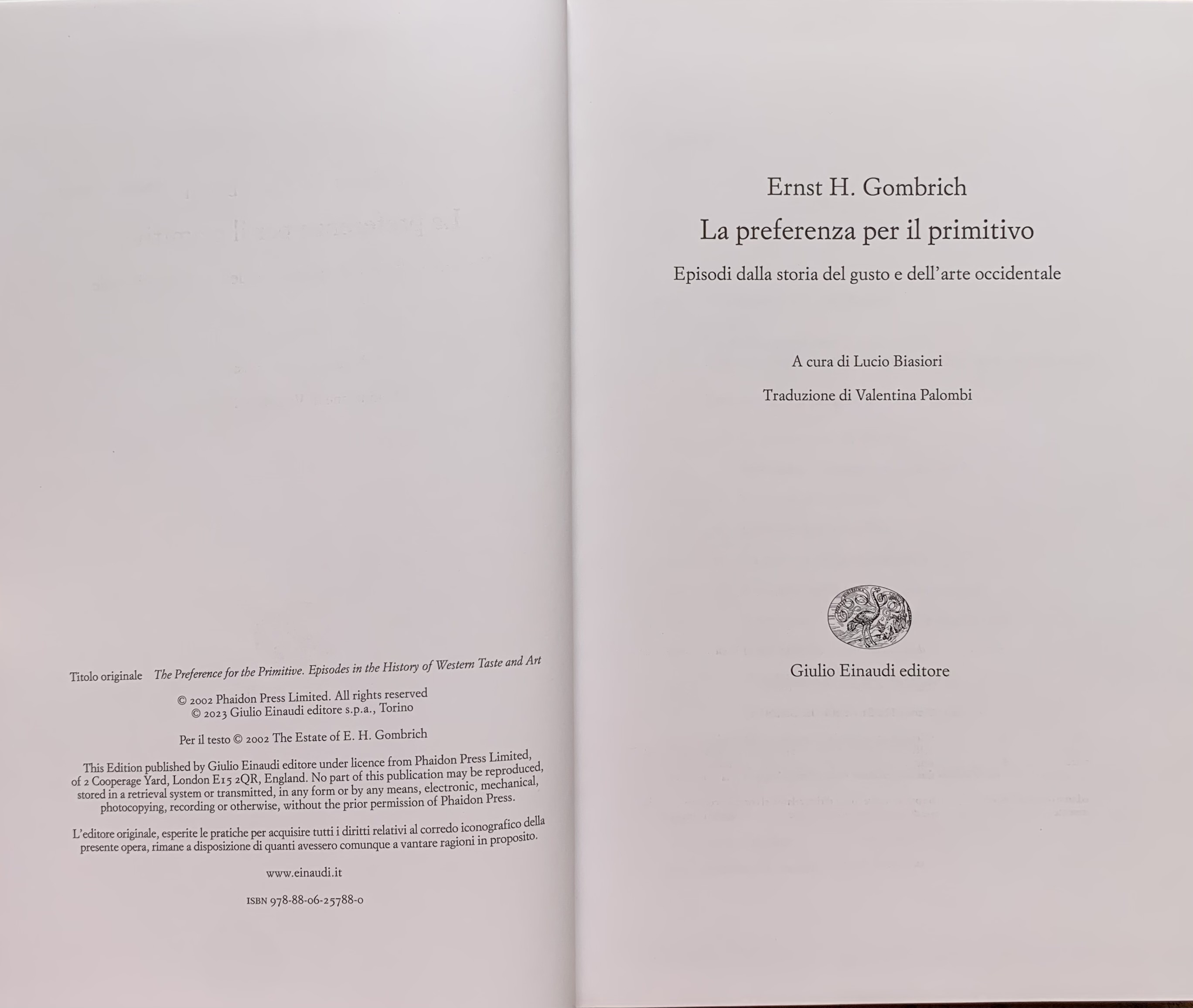 Gombrich, Ernst Hans - La preferenza per il primitivo. Episodi della storia del gusto e dell'arte occidentale   [Einaudi Torino, 2023] - immagine 3