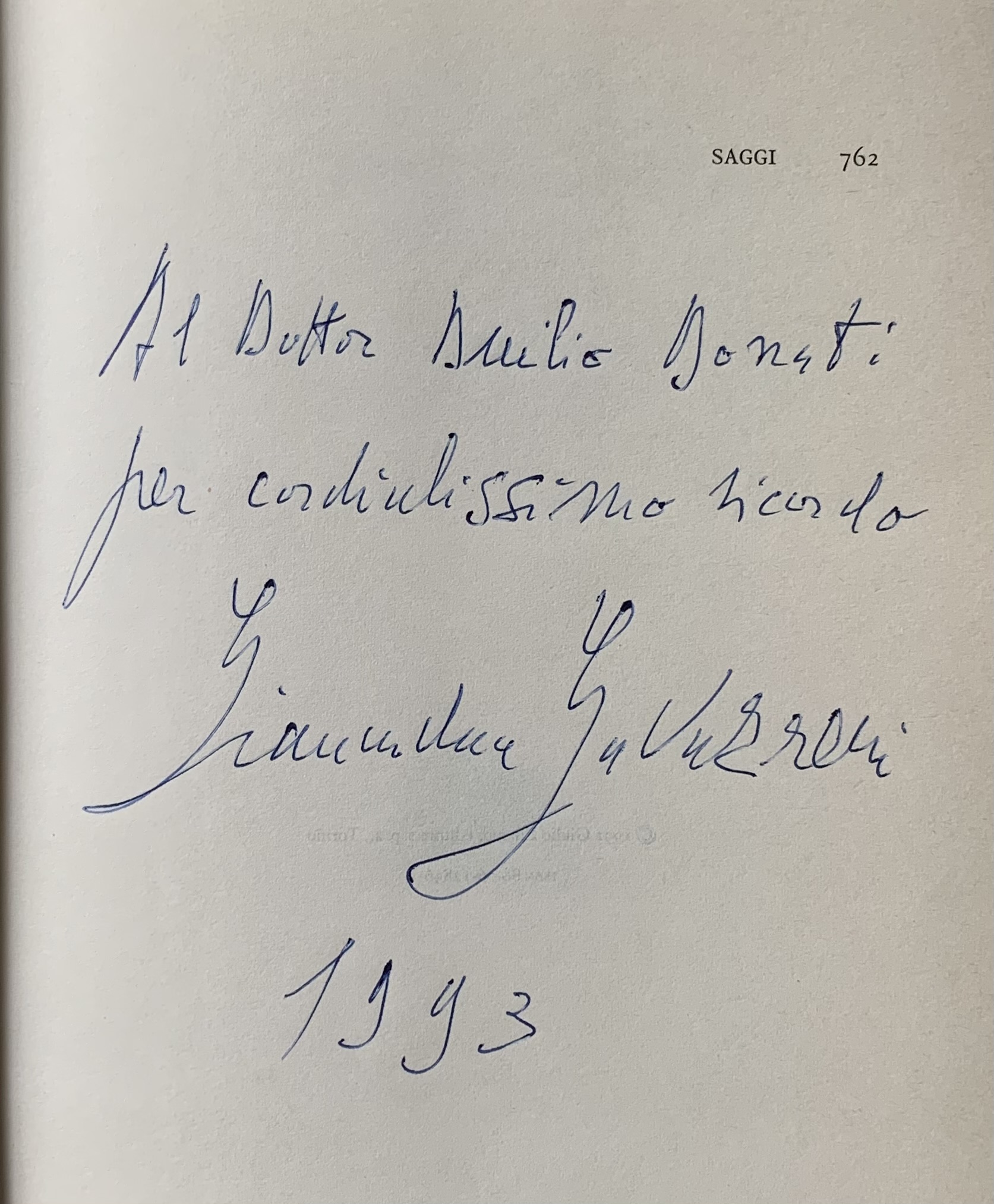 (Autografo) Gavazzeni, Gianandrea - Il sipario rosso. Diario 1950-1976   [Einaudi Torino, 1992]