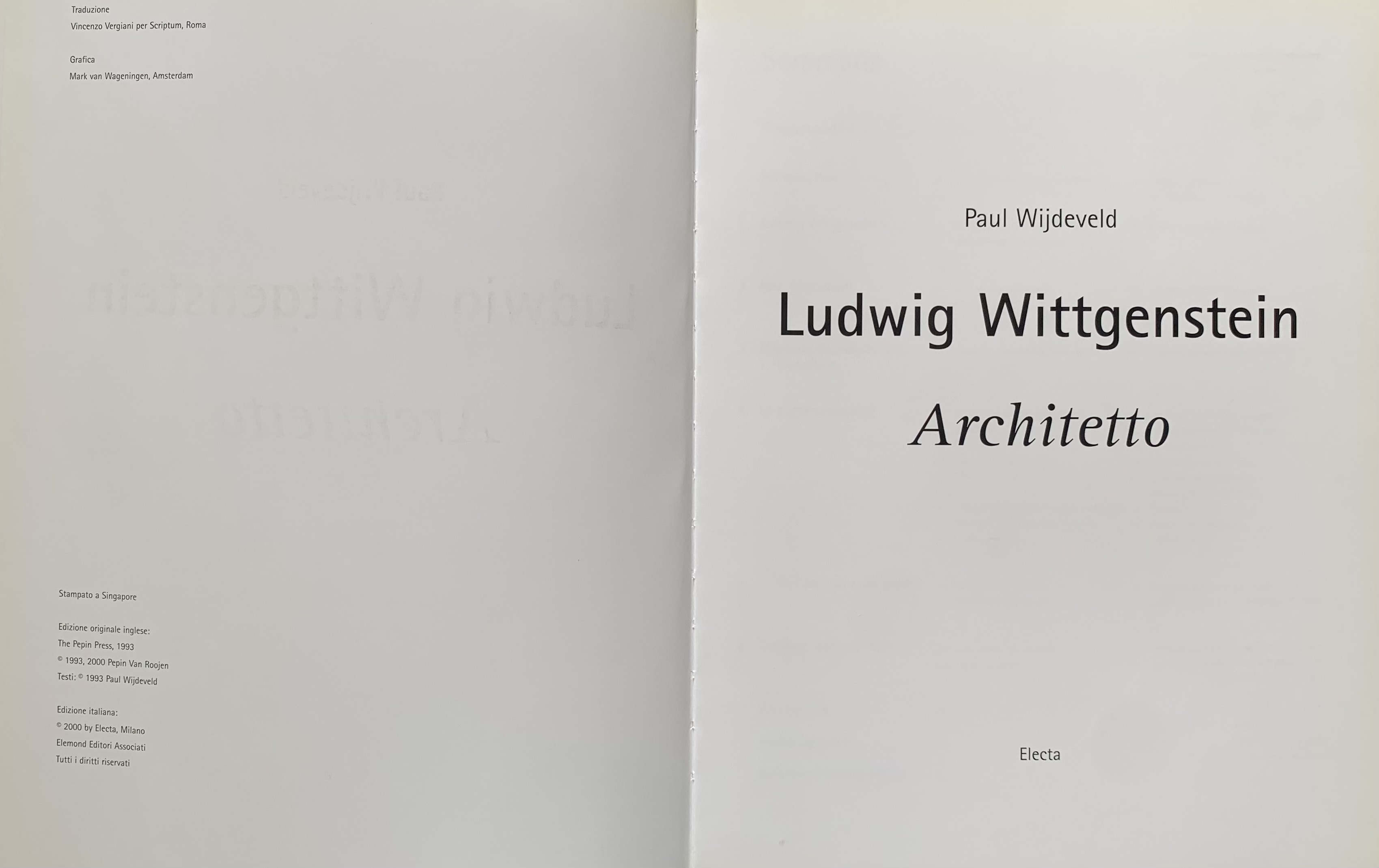 Wijdeveld, Paul - Ludwig Wittgenstein architetto   [Electa Milano, 2000] - immagine 3