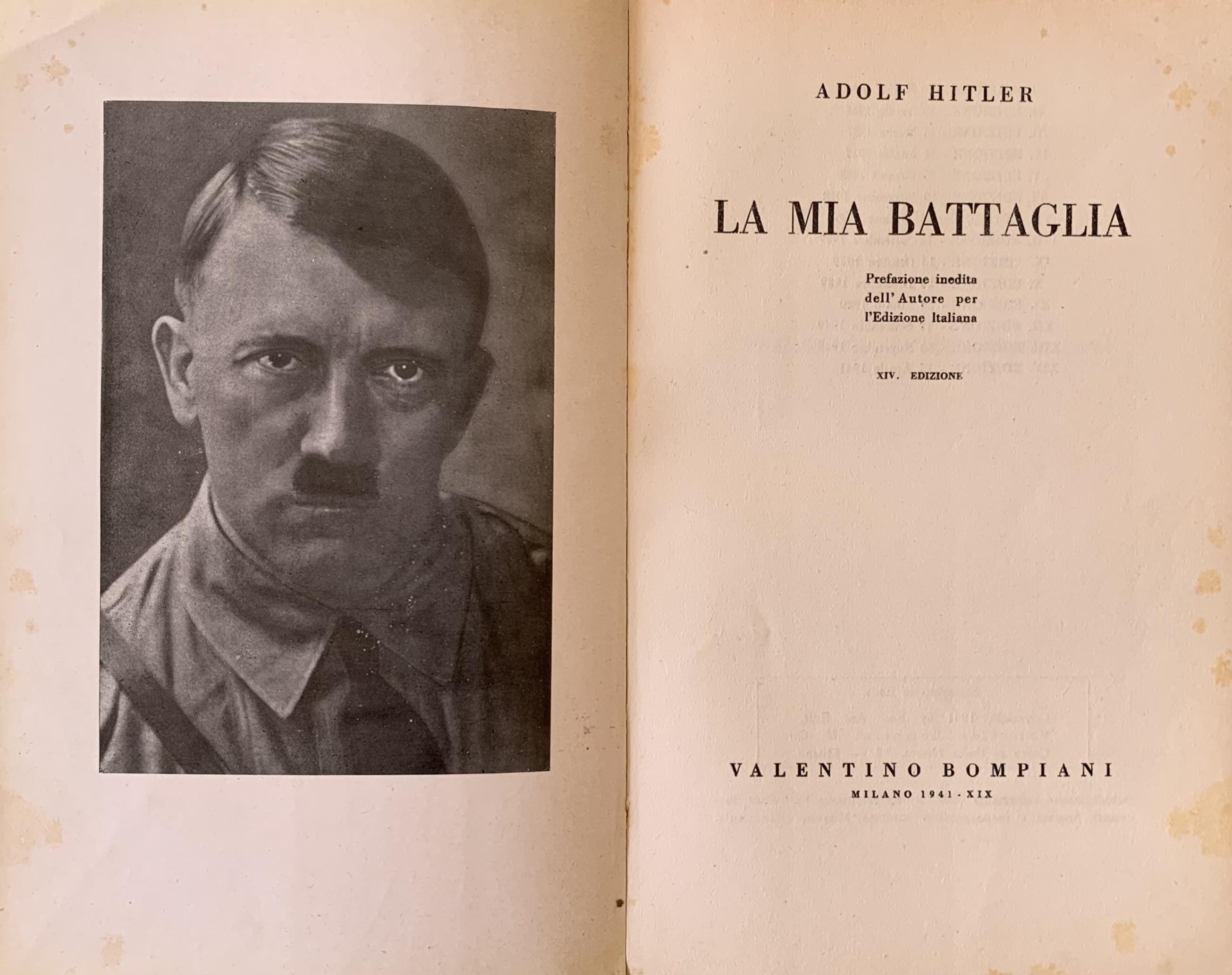 Hitler, Adolf - La mia battaglia   [Bompiani Milano, 1941] - immagine 3