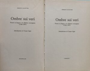 Calzavara, Ernesto - Ombre sui veri. Poesie in lingua e dialetto trevigiano (1946-1987)   [Garzanti Milano, 1990] - immagine 3