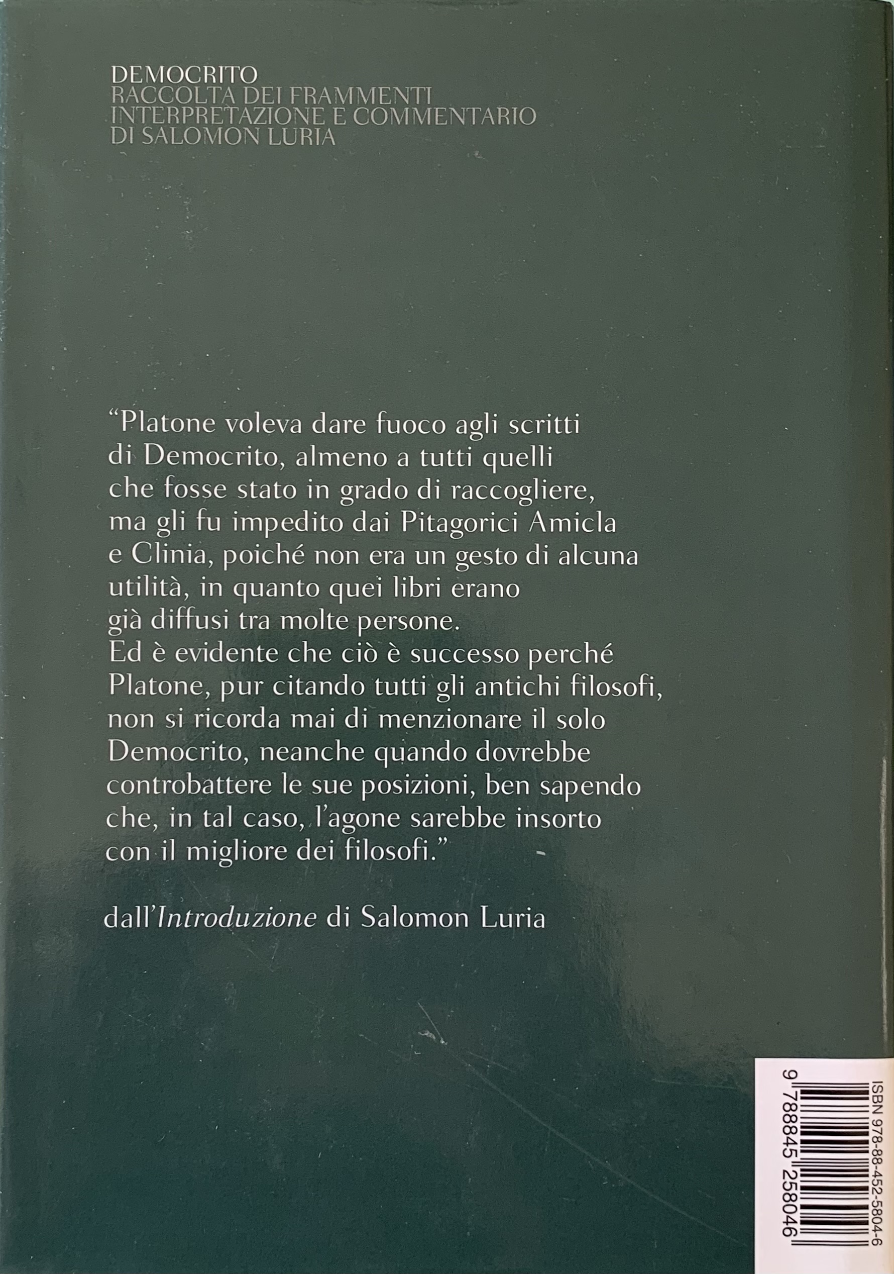 Democrito - Raccolta dei frammenti   [Bompiani Milano, 2014] - immagine 2