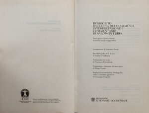 Democrito - Raccolta dei frammenti   [Bompiani Milano, 2014] - immagine 3