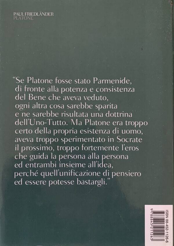 Friedlander, Paul - Platone   [Bompiani Milano, 2004]
