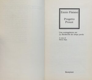 Flaiano, Ennio - Progetto Proust   [Bompiani Milano, 1989] - immagine 3