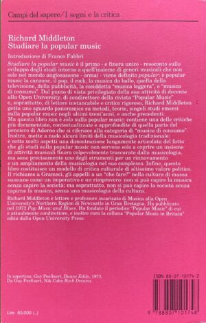 Middleton, Richard - Studiare la popular music   [Feltrinelli Milano, 1994] - immagine 2