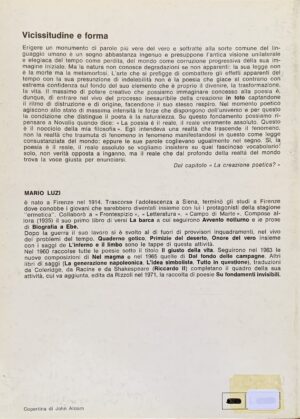 Luzi, Mario - Vicissitudine e forma   [Rizzoli Milano, 1974] - immagine 2